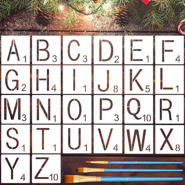 26-piece English alphabet set + 3 paintbrushes - Image 6