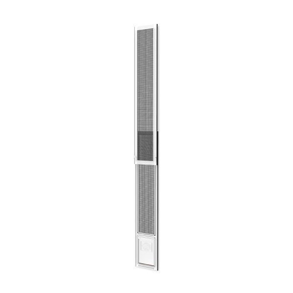 V2 Patio Pet Door Screen Insert Panel for Sliding Doors, Fits Door Track Min Ht 55.12" to Max Ht 84.25",UV Resistant Mesh, Locking Magnetic Dog Door, Easy Install and Removal, Small, White - Image 10