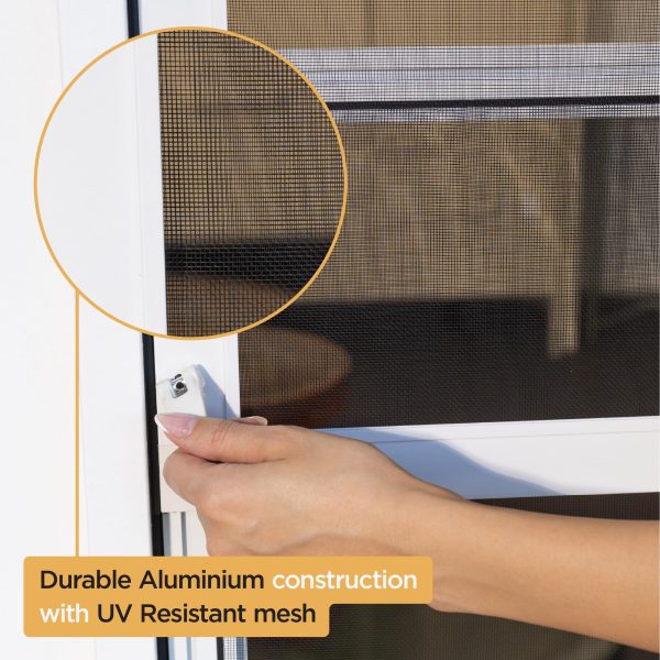 V2 Patio Pet Door Screen Insert Panel for Sliding Doors, Fits Door Track Min Ht 55.12" to Max Ht 84.25",UV Resistant Mesh, Locking Magnetic Dog Door, Easy Install and Removal, Small, White - Image 8
