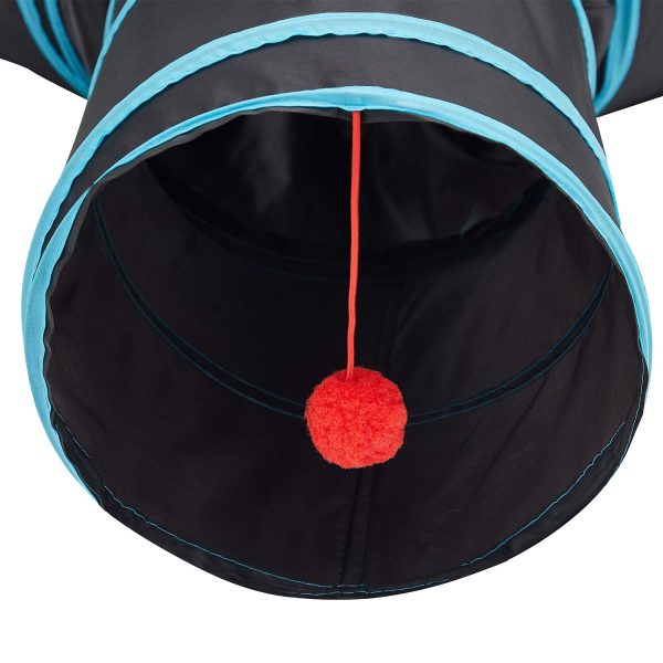 Tempcore Pet Cat Tunnel Tube Cat Toys 3 Way Collapsible, Tunnels for Indoor Cats，Kitty Bored Peek Hole Toy Ball Cat, Puppy, Kitty, Kitten, Rabbit - Image 4